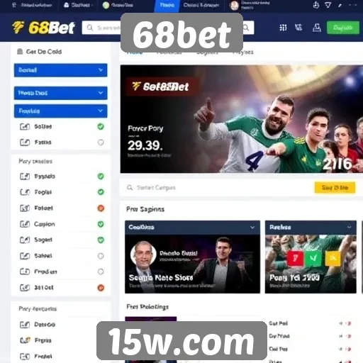 Mudanças recentes na interface do 68bet